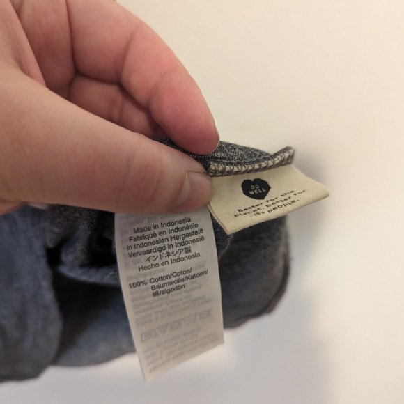 Madewell Grey Whisper Cotton V-Neck Pocket Tank - Picture 9 of 10